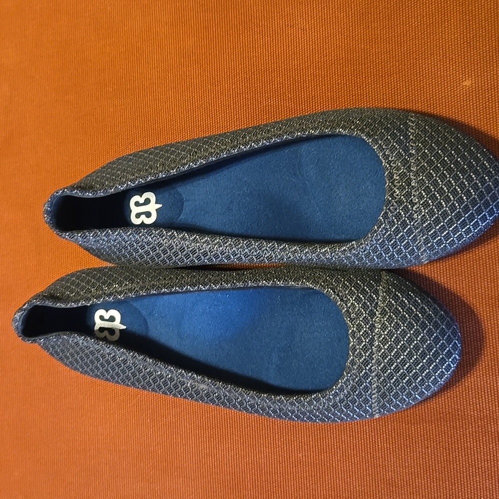 Comfort Knit Ballet Flats - Metallic Charcoal
